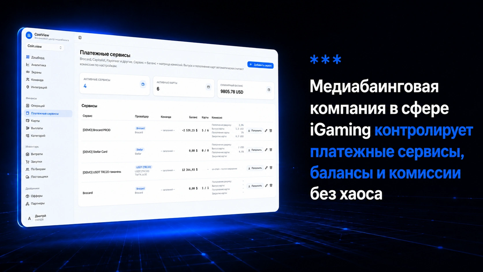 Медиабаинговая компания в сфере iGaming контролирует платежные сервисы, балансы и комиссии без хаоса